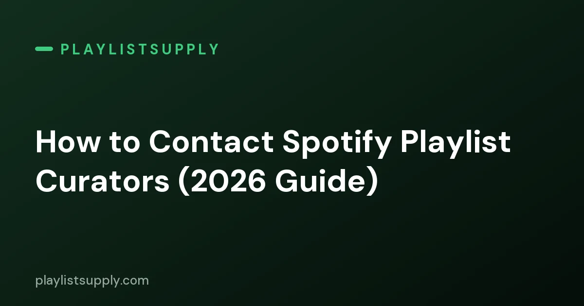 How to Contact Spotify Playlist Curators (2026 Guide)