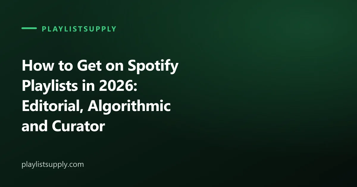 How to Get on Spotify Playlists in 2026: Editorial, Algorithmic and Curator