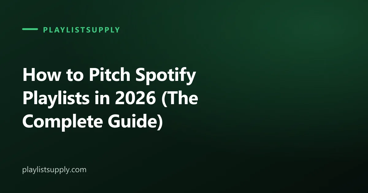 How to Pitch Spotify Playlists in 2026 (The Complete Guide)