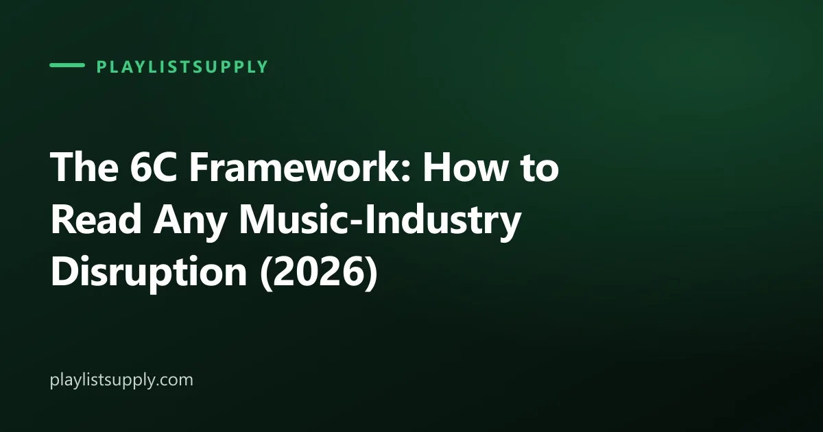 The 6C Framework: How to Read Any Music-Industry Disruption (2026)