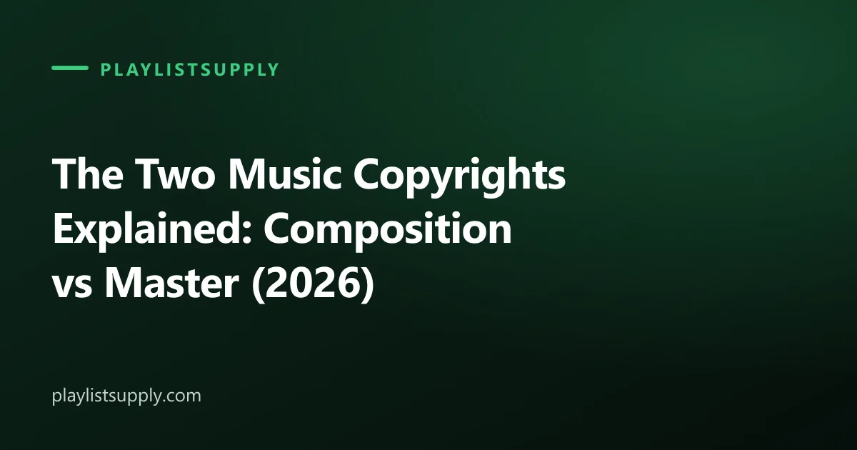 The Two Music Copyrights Explained: Composition vs Master (2026)